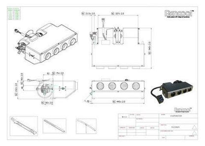 EV-2208 Dual Thermostat 5 Port Evaporator Unit